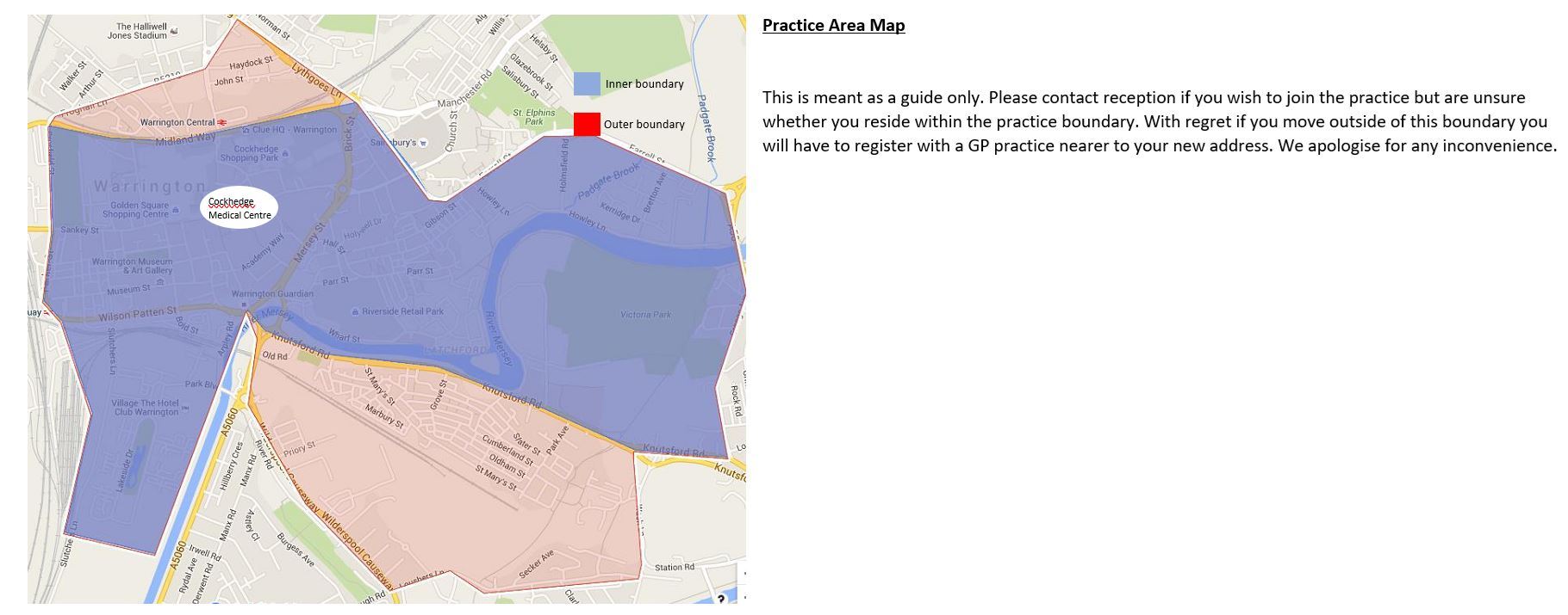 Practice boundary map